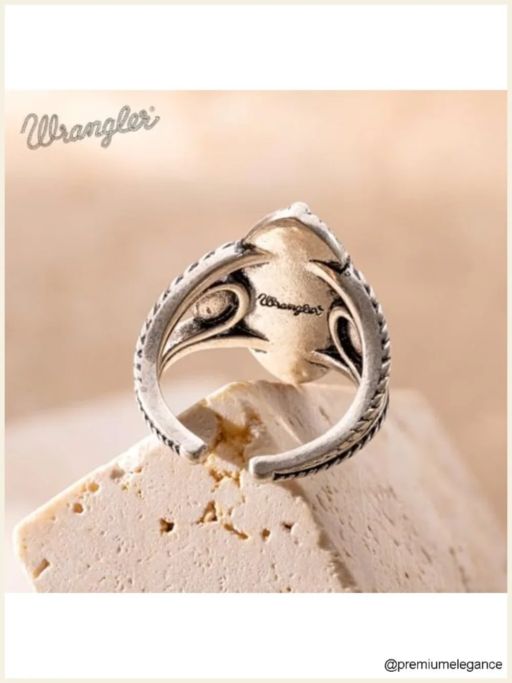 Bohemian Turquoise Cuff Ring for Women Cowgirl Size 7 Copper